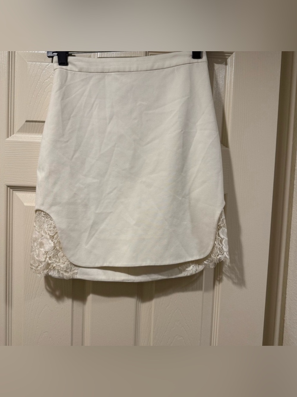 Mason Off-White Lace Trim Skirt Size 0